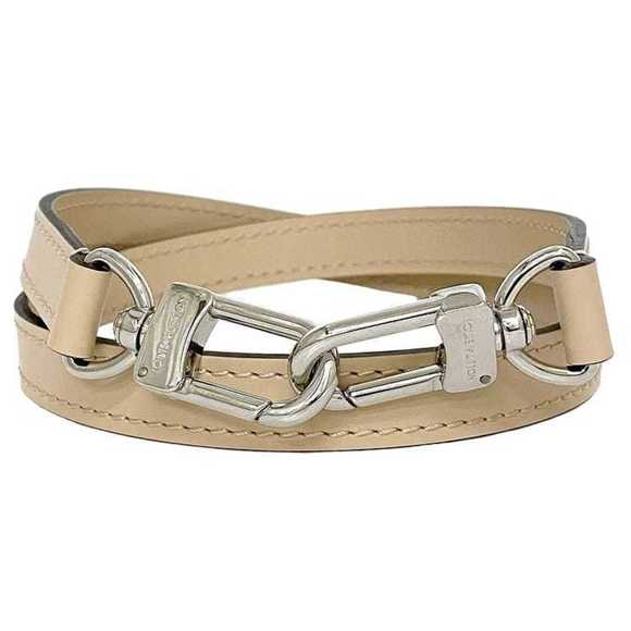 Louis Vuitton Shoulder Strap Beige Leather LOUIS VUITTON 2way Ladies - Picture 1 of 5